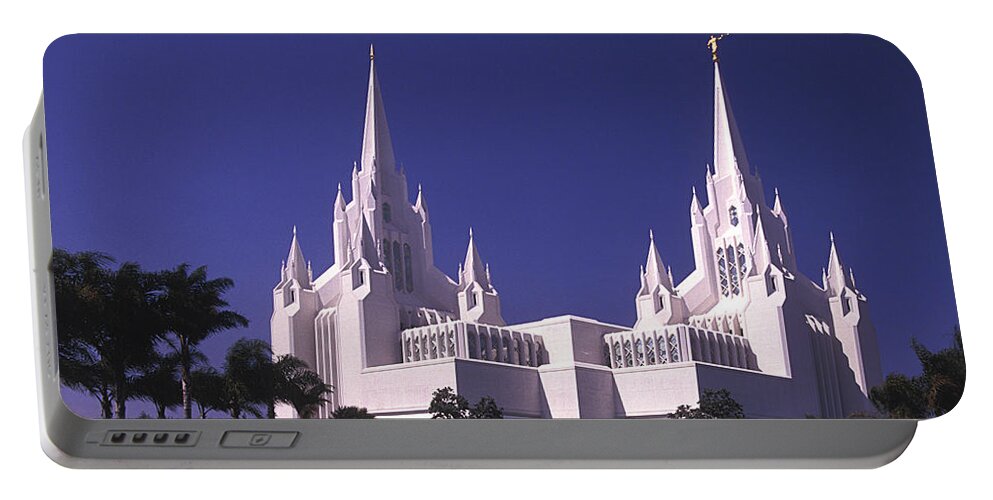 Mormon Portable Battery Charger featuring the photograph Mormon Temple - 2 by Paul W Faust - Impressions of Light