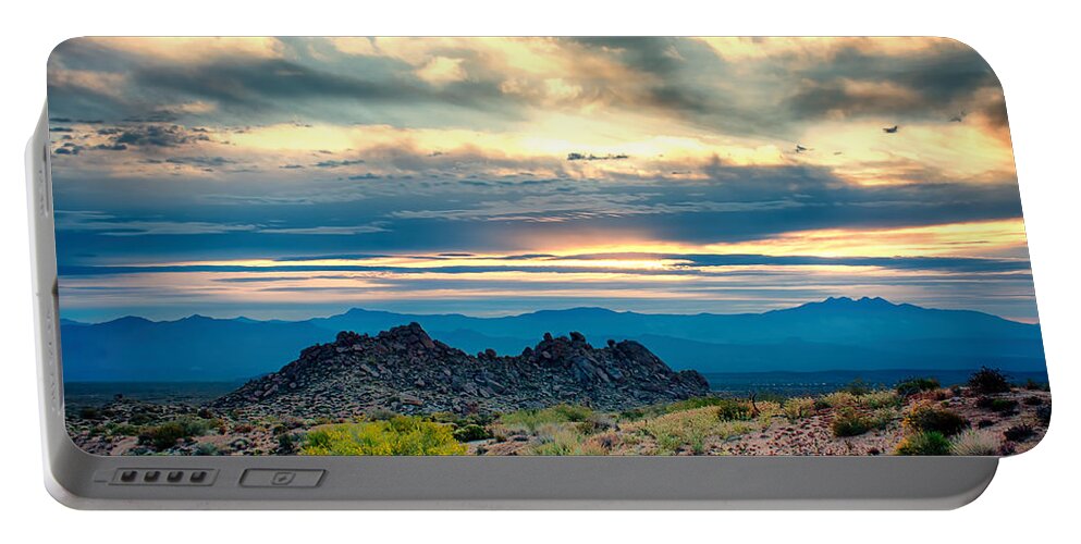 Fred Larson Portable Battery Charger featuring the photograph Morning Desert Glow by Fred Larson