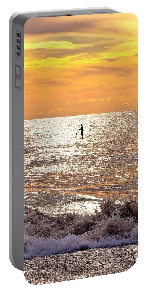 Morning Portable Battery Charger featuring the photograph Sunrise Solitude by Kim Bemis