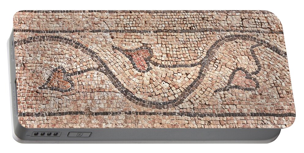 Israel Portable Battery Charger featuring the photograph Mosaic 3 Beit Sha'en Israel by Mark Fuller