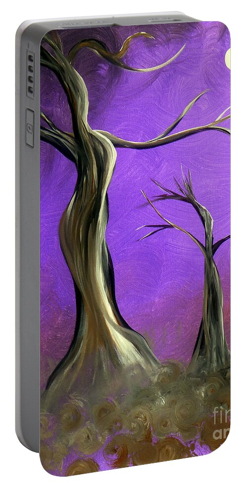 White Goddess Portable Battery Charger featuring the painting Mother And Child by Alys Caviness-Gober