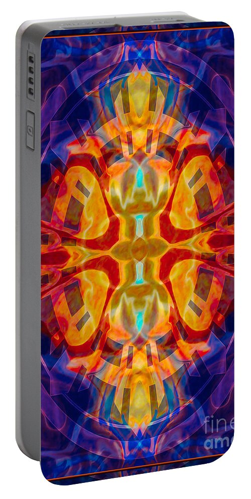 5x7 Portable Battery Charger featuring the digital art Mother of Eternity Abstract Living Artwork by Omaste Witkowski