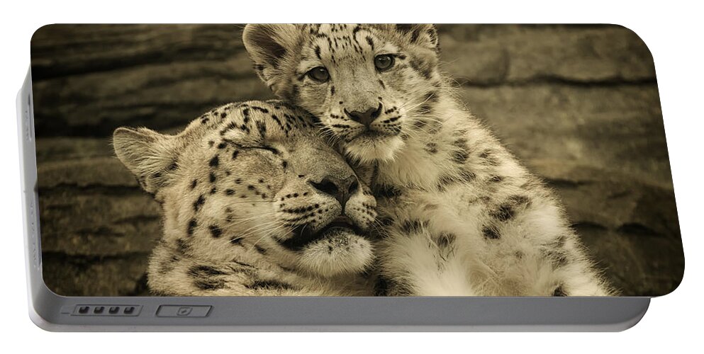 Marwell Portable Battery Charger featuring the photograph Mother's Love by Chris Boulton