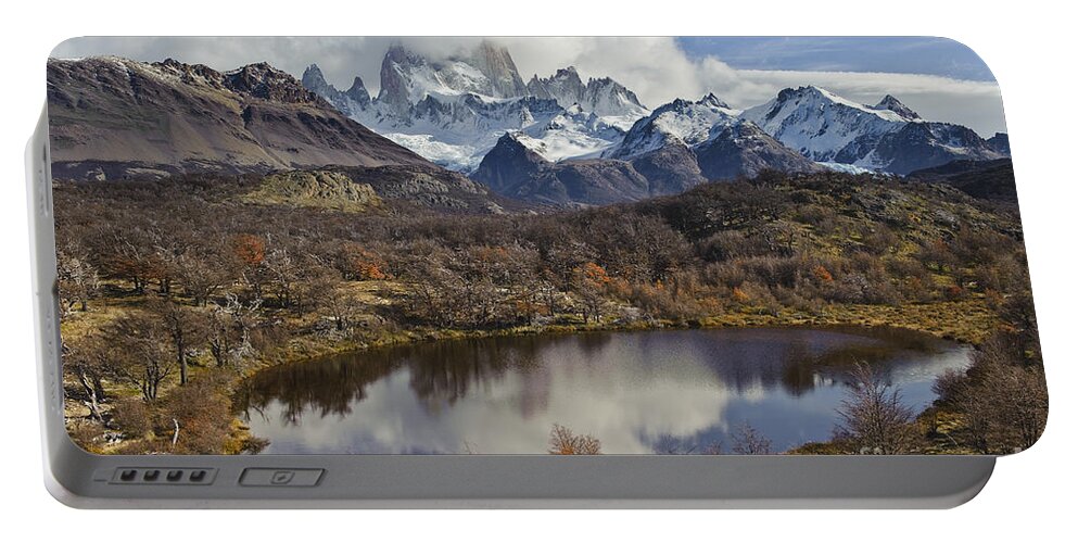 Argentina Portable Battery Charger featuring the photograph Mount Fitzroy, Argentina by John Shaw