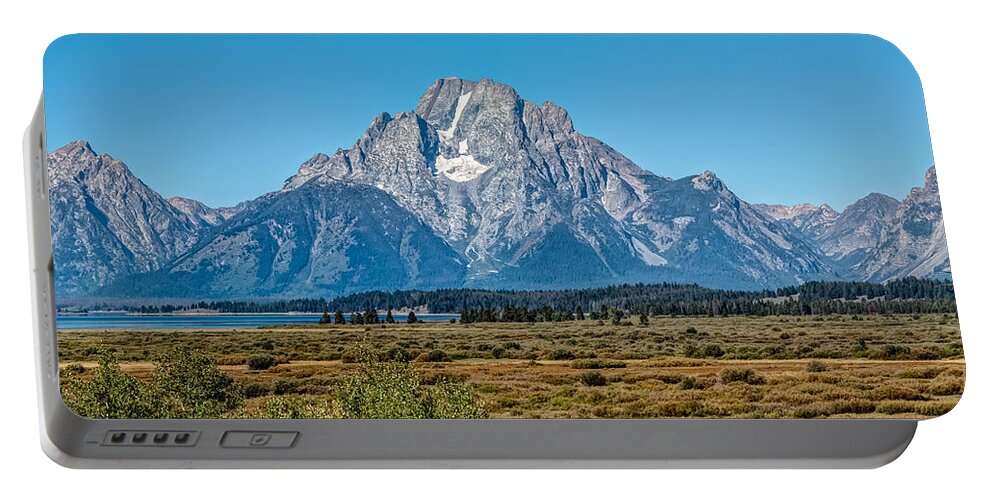 America Portable Battery Charger featuring the photograph Mount Moran by John M Bailey