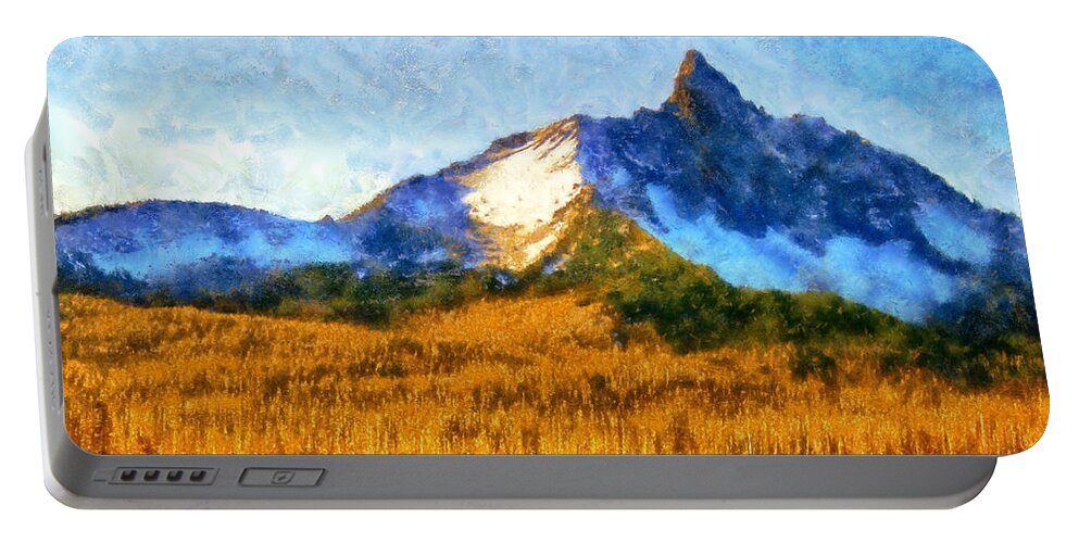 Mount Washington Portable Battery Charger featuring the digital art Mount Washington by Kaylee Mason