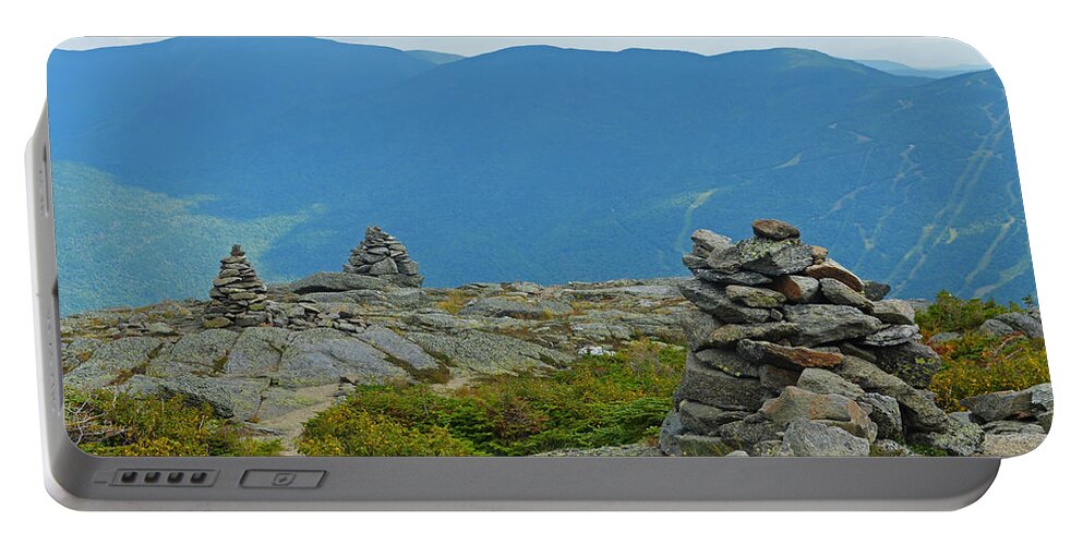 Mount Washington Portable Battery Charger featuring the photograph Mount Washington Rock Cairns by Toby McGuire