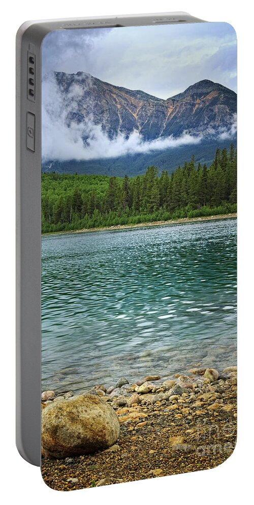 Lake Portable Battery Charger featuring the photograph Mountain lake by Elena Elisseeva