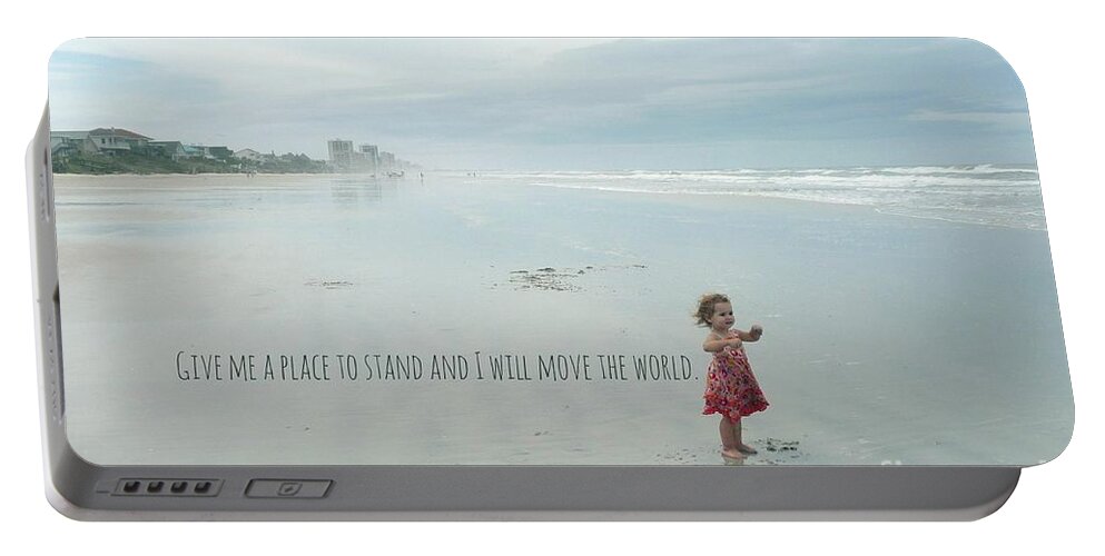 Power Portable Battery Charger featuring the photograph Move the World by Valerie Reeves