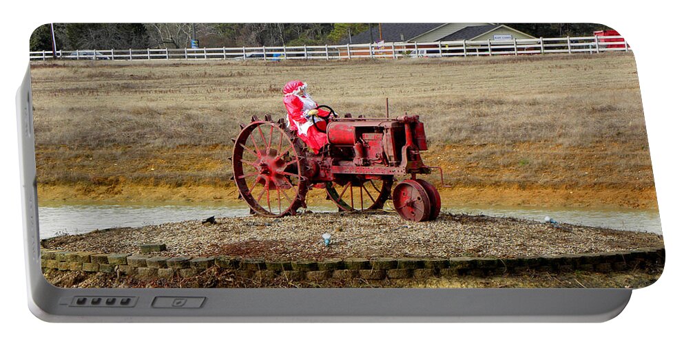 Mrs Claus Portable Battery Charger featuring the photograph Mrs Red Neck Santa by Kim Galluzzo Wozniak