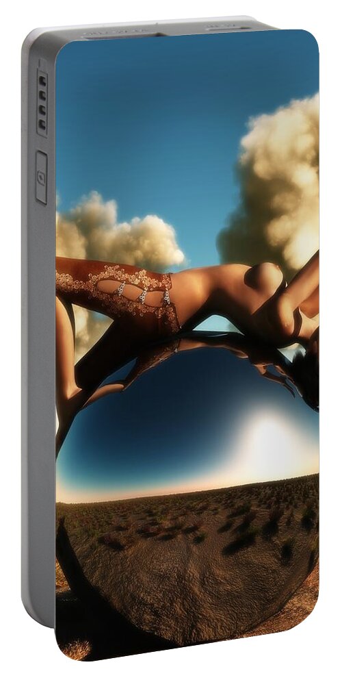Topless Portable Battery Charger featuring the digital art Music Lover by Kaylee Mason