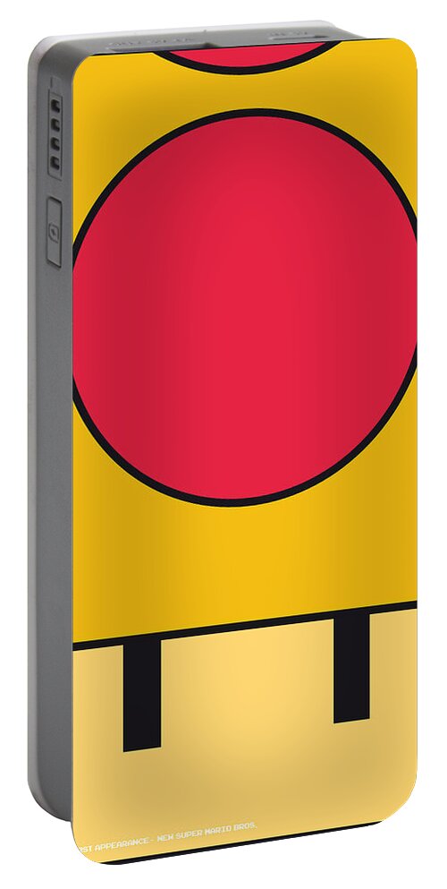 Mario Portable Battery Charger featuring the digital art My Mariobros Fig 05c Minimal Poster by Chungkong Art