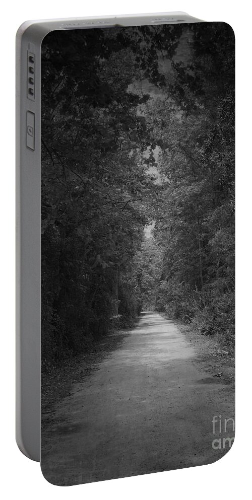 Road Portable Battery Charger featuring the photograph My pathway by Andrea Anderegg