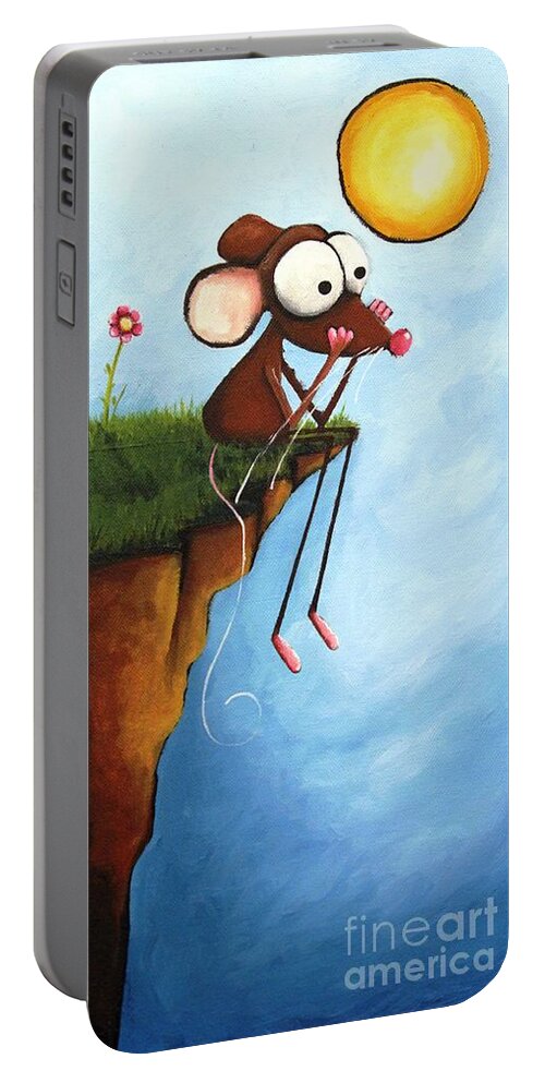 Lucia Stewart Portable Battery Charger featuring the painting My Sunny day by Lucia Stewart