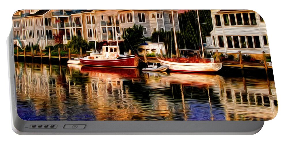 Mystic Portable Battery Charger featuring the photograph Mystic CT by Sabine Jacobs