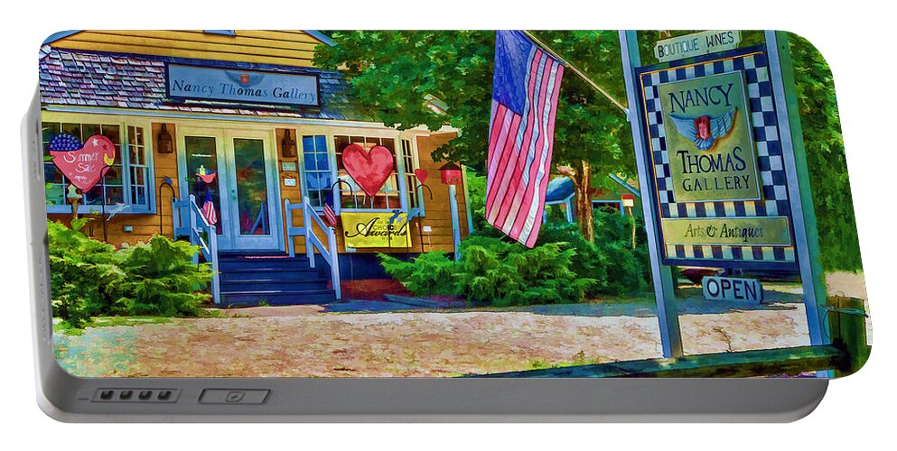 Hdr Portable Battery Charger featuring the photograph Nancy Thomas Shop and Studio by Jerry Gammon