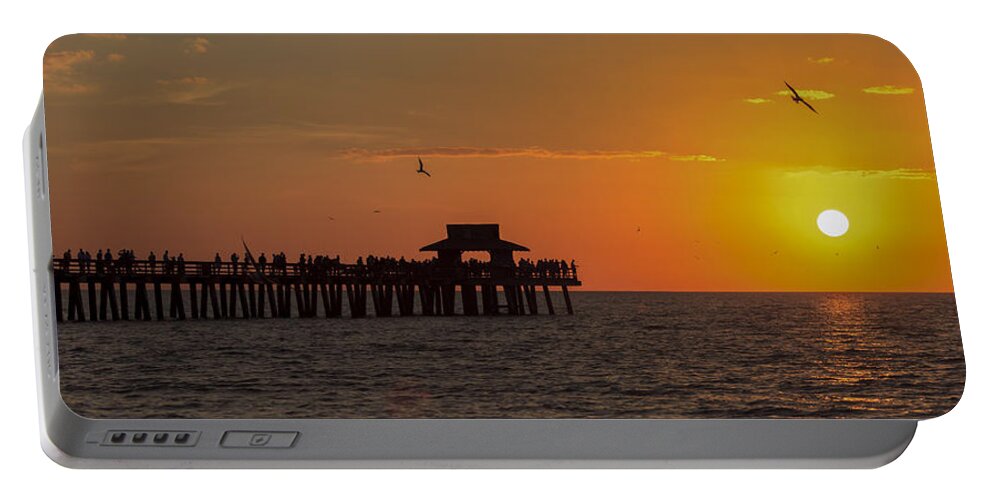 Bayshore Portable Battery Charger featuring the photograph Naples Sunset by Raul Rodriguez