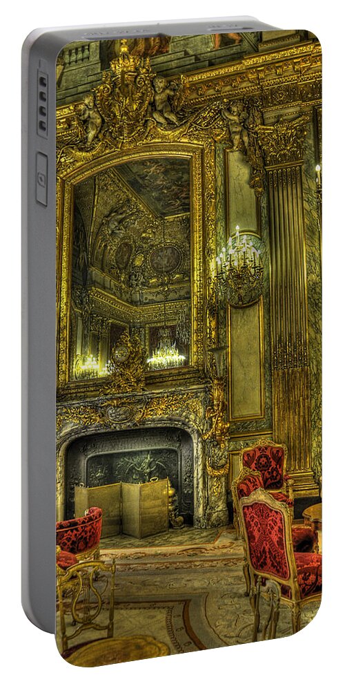 Paris Louvre Portable Battery Charger featuring the photograph Napoleon III Room by Michael Kirk