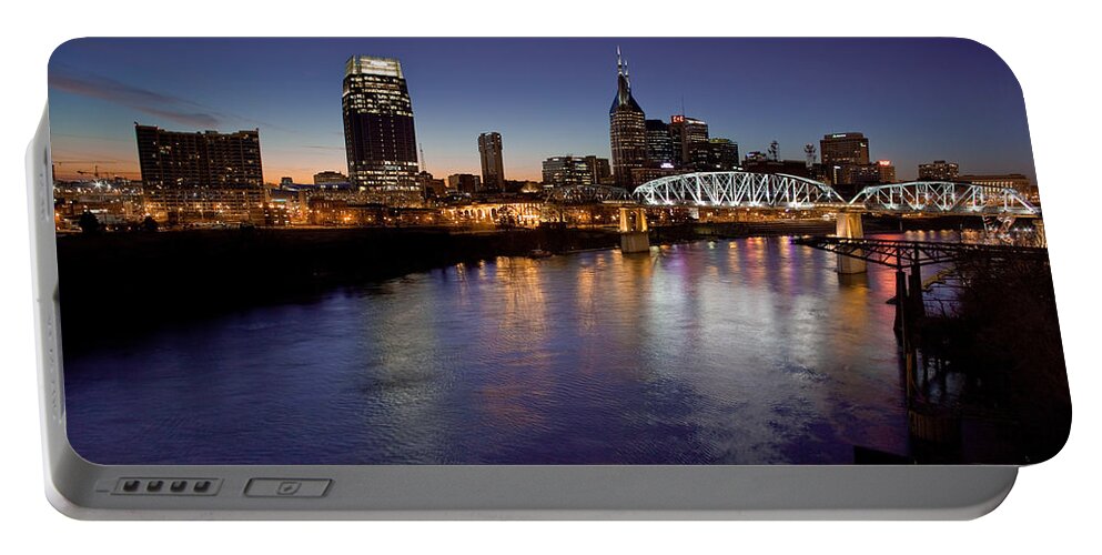 Nashville Portable Battery Charger featuring the photograph Nashville's River by John Magyar Photography