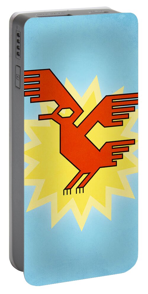 Bird Portable Battery Charger featuring the digital art Native South American Condor Bird by Boriana Giormova