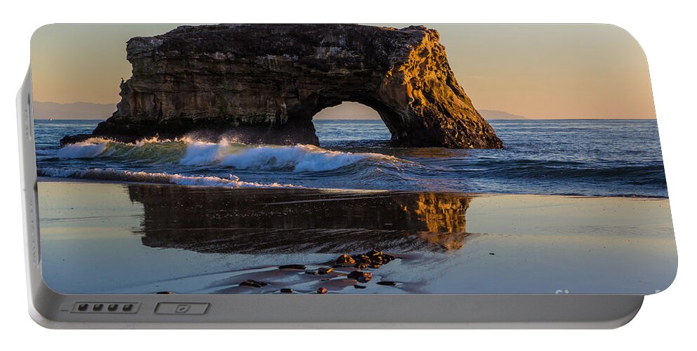 Natural Bridges State Beach Portable Battery Charger featuring the photograph Natural Bridge by Suzanne Luft