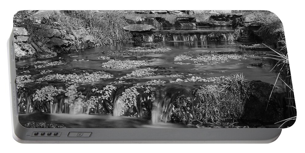 Waterfall Portable Battery Charger featuring the photograph Natural Spring made Creek by Jennifer White