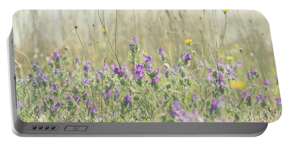 Flowers Portable Battery Charger featuring the photograph Nature's Graffiti by Linda Lees