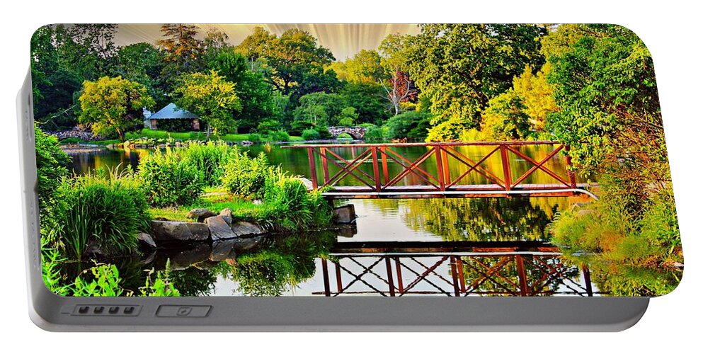 Park Portable Battery Charger featuring the photograph Nature's Reflections by Judy Palkimas