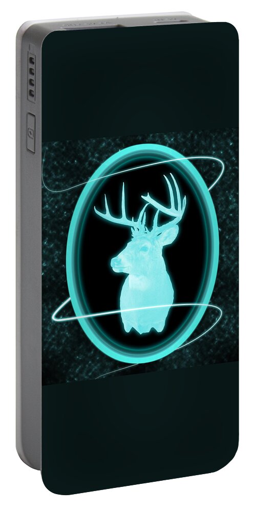 Whitetail Deer Portable Battery Charger featuring the photograph Neon Buck by Shane Bechler