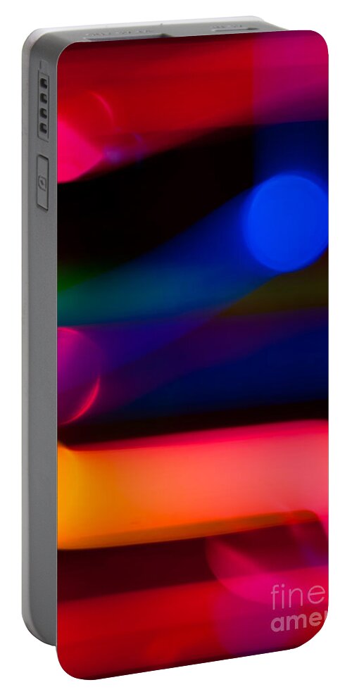 Neon Portable Battery Charger featuring the photograph Neon Tubes II by Anthony Sacco