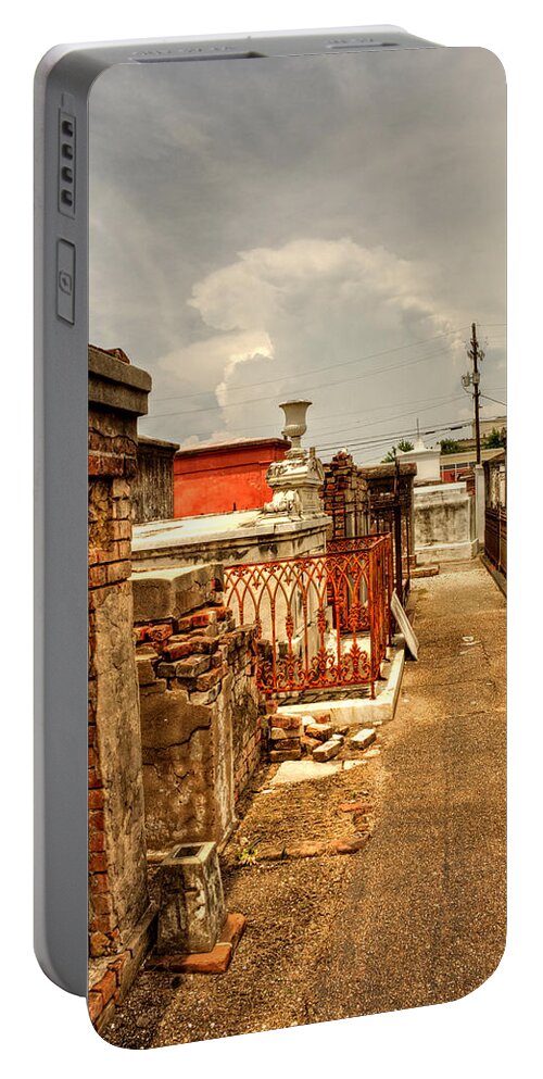 Graveyard Portable Battery Charger featuring the photograph New Orleans Graveyard by Greg and Chrystal Mimbs