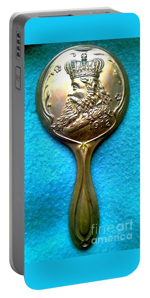 Nola Portable Battery Charger featuring the photograph New Orleans Louisiana USA Mardi Gras Favor Rex 1912 by Michael Hoard