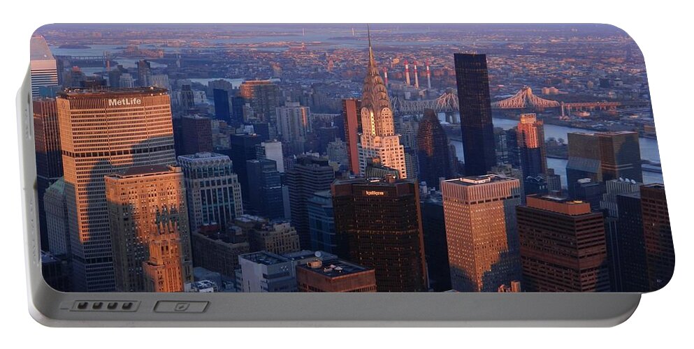 Landscape Portable Battery Charger featuring the photograph New York City At Dusk by Emmy Marie Vickers