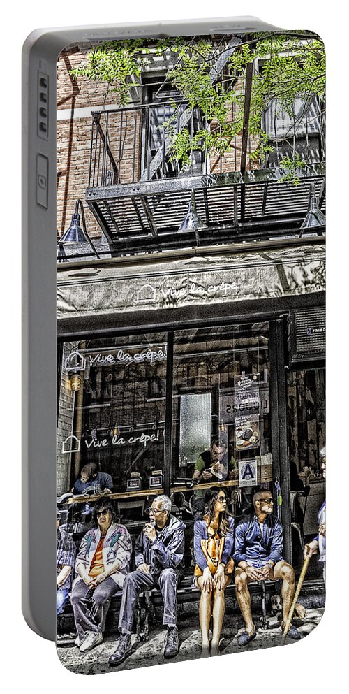 New York City Portable Battery Charger featuring the photograph New York City Faces by Madeline Ellis