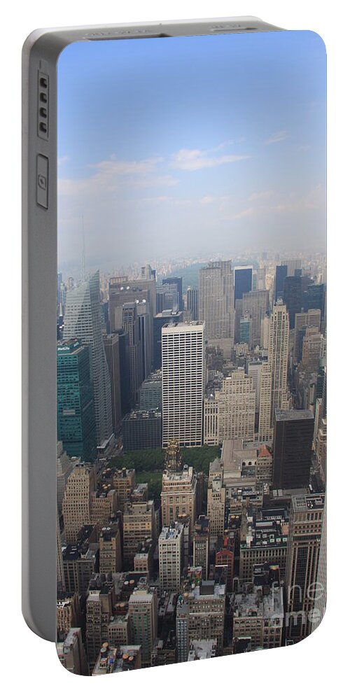 New York Skyline Portable Battery Charger featuring the photograph New York From Above by Christiane Schulze Art And Photography