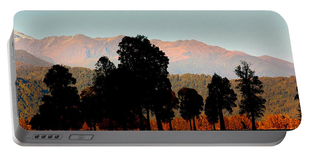 New Zealand Prints Portable Battery Charger featuring the photograph New Zealand Silhouette by Amanda Stadther