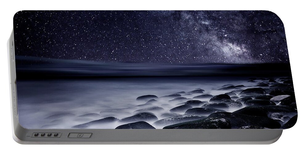 Rocks Portable Battery Charger featuring the photograph Night shadows by Jorge Maia