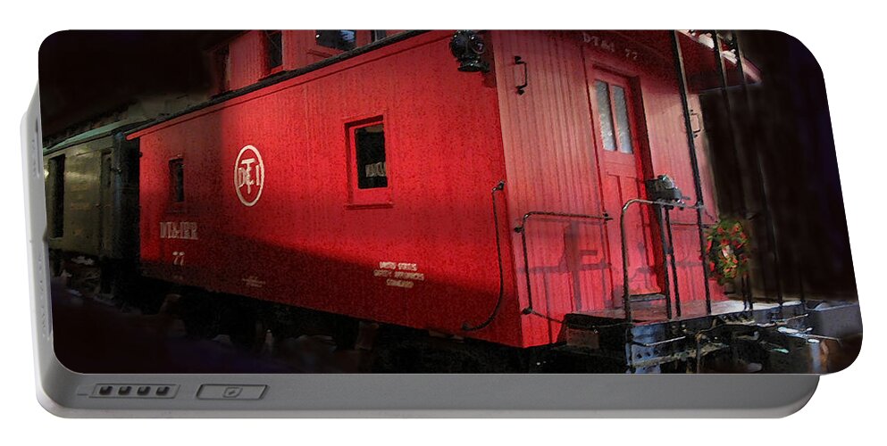 Train Portable Battery Charger featuring the photograph Night Train by Ian MacDonald