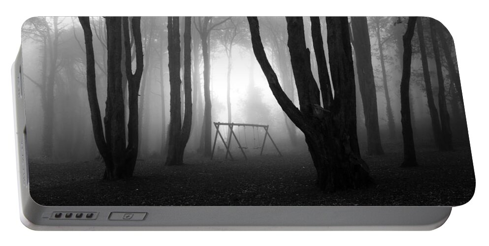 Bw Portable Battery Charger featuring the photograph No man's land by Jorge Maia