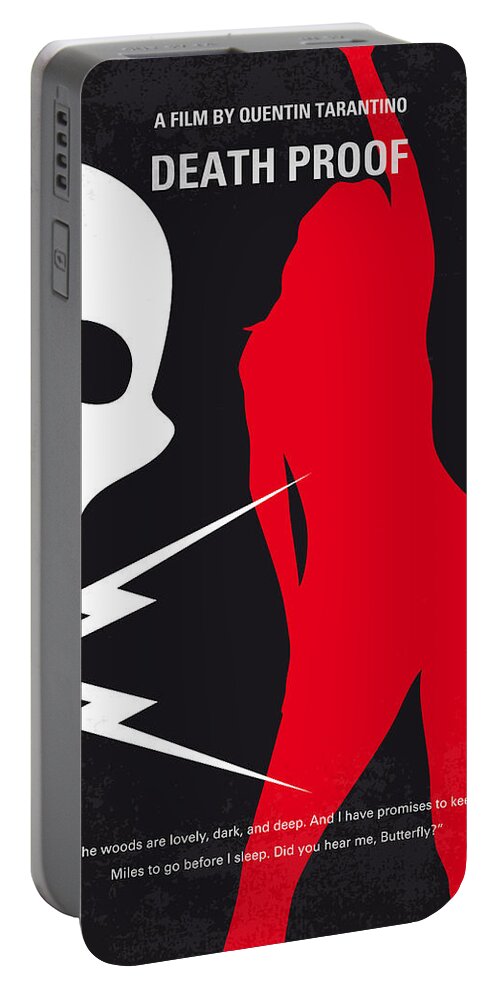 Death Proof Portable Battery Charger featuring the digital art No018 My Death Proof minimal movie poster by Chungkong Art