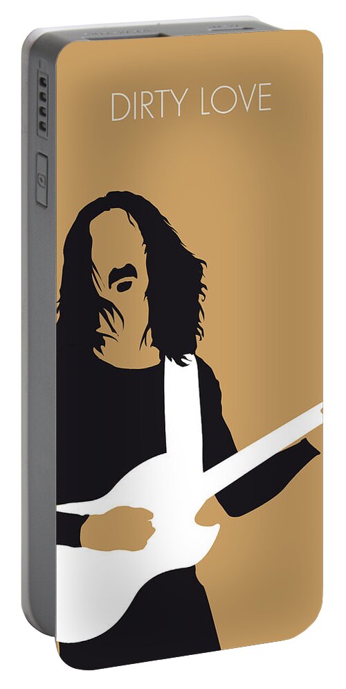 Frank Portable Battery Charger featuring the digital art No040 MY FRANK ZAPPA Minimal Music poster by Chungkong Art