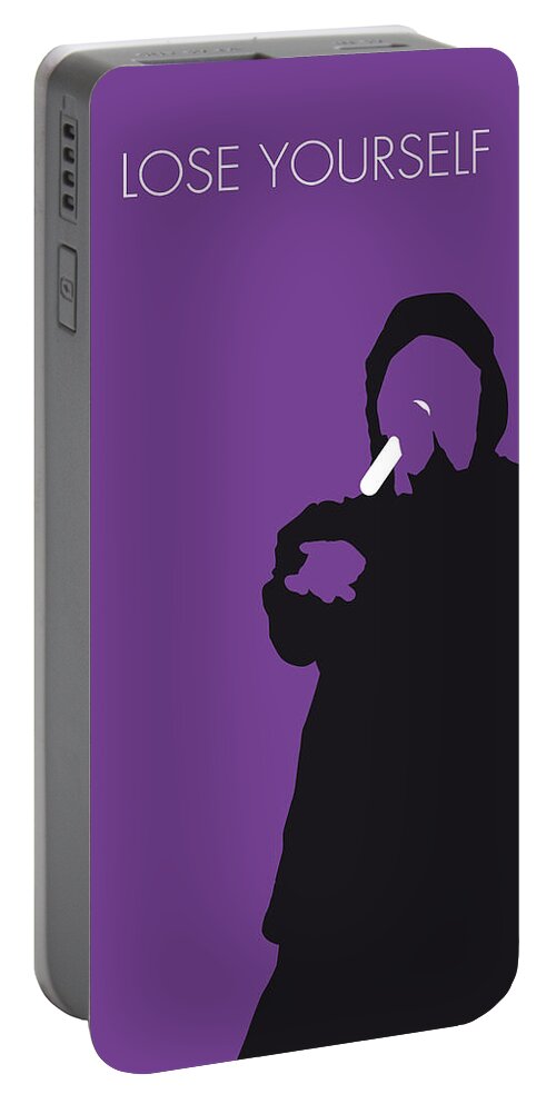 Eminem Portable Battery Charger featuring the digital art No041 MY EMINEM Minimal Music poster by Chungkong Art