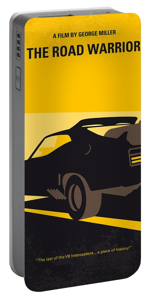 Mad Max 2 Road Warrior Portable Battery Charger featuring the digital art No051 My Mad Max 2 Road Warrior minimal movie poster by Chungkong Art