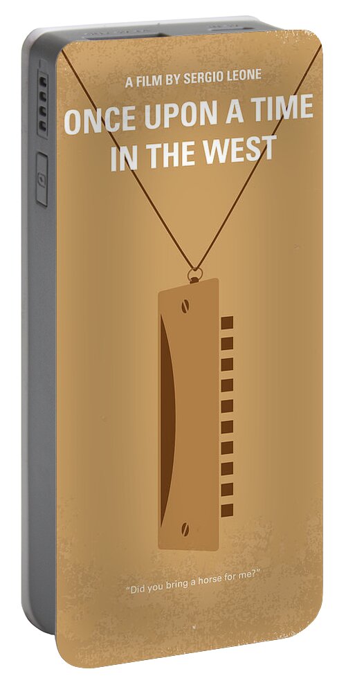 Once Upon A Time In The West Portable Battery Charger featuring the digital art No059 My once upon a time in the west minimal movie poster by Chungkong Art