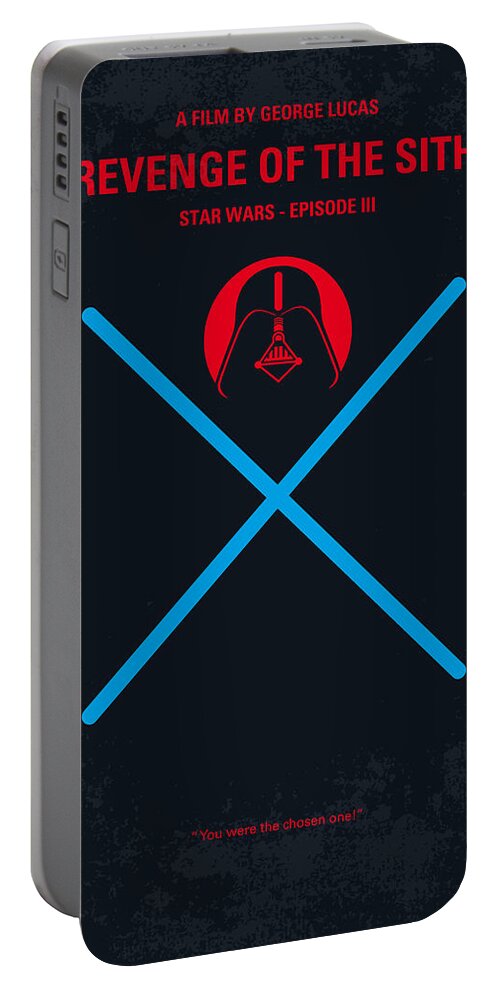 Star Wars Episode Iii Revenge Of The Sith Portable Battery Charger featuring the digital art No225 My STAR WARS Episode III REVENGE OF THE SITH minimal movie poster by Chungkong Art