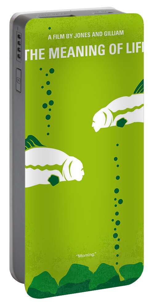 The Meaning Of Life Portable Battery Charger featuring the digital art No226 My The Meaning of life minimal movie poster by Chungkong Art