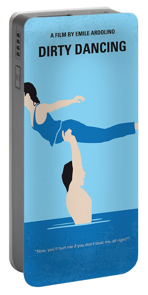 Dirty Dancing Portable Battery Charger featuring the digital art No298 My Dirty Dancing minimal movie poster by Chungkong Art