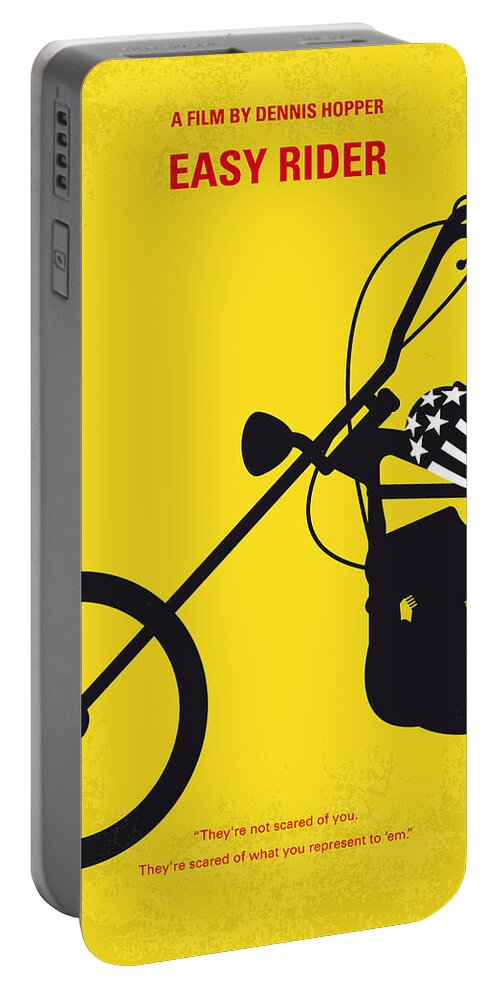 Easy Rider Portable Battery Charger featuring the digital art No333 My EASY RIDER minimal movie poster by Chungkong Art