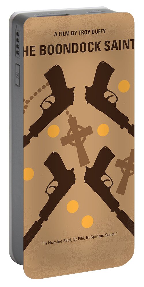 Boondock Saints Portable Battery Charger featuring the digital art No419 My BOONDOCK SAINTS minimal movie poster by Chungkong Art