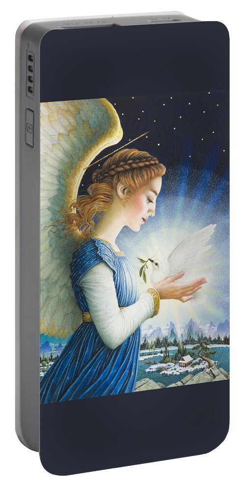 Christmas Portable Battery Charger featuring the painting Noel by Lynn Bywaters